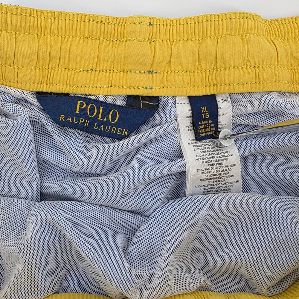 Polo Ralph Lauren Swim Trunks Mens XL Heritage Nylon Classic Blue Beachwear
